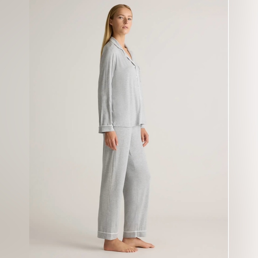 Quince Bamboo Jersey Long Sleeve Pajama Set - Picture 7 of 10
